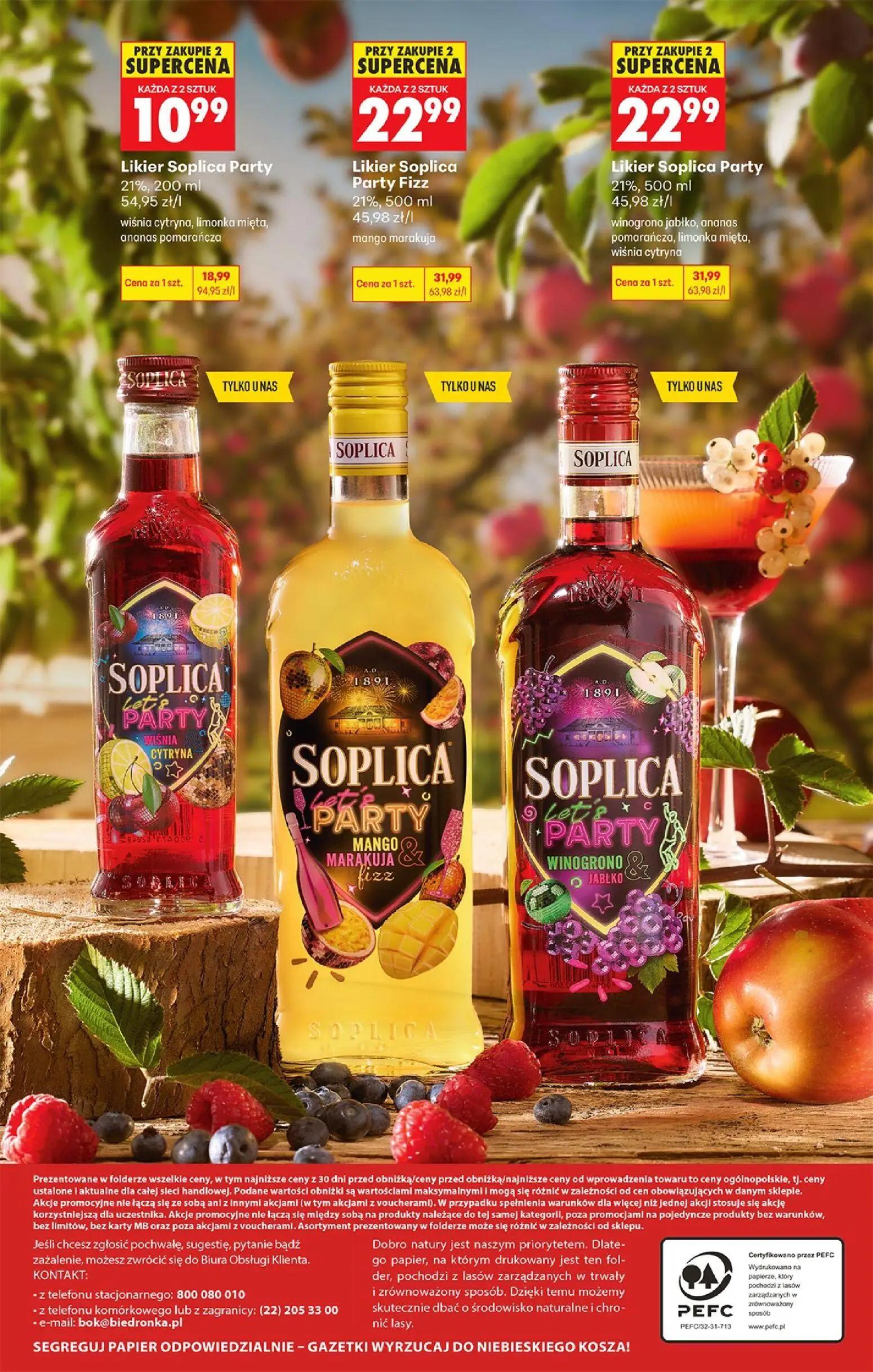 Biedronka gazetka, strona 39 z 39 — Likier Soplica Party Fizz, Likier Soplica Party, Likier Soplica Party