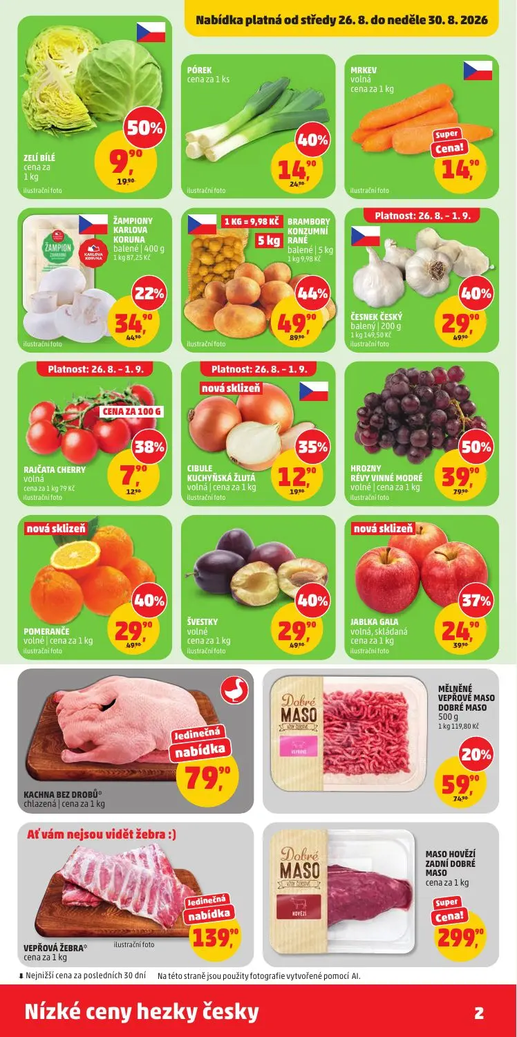 PENNY leták, strana 2 z 40 — ŽAMPIONY KARLOVA KORUNA balené, ZELÍ BÍLÉ, PÓREK