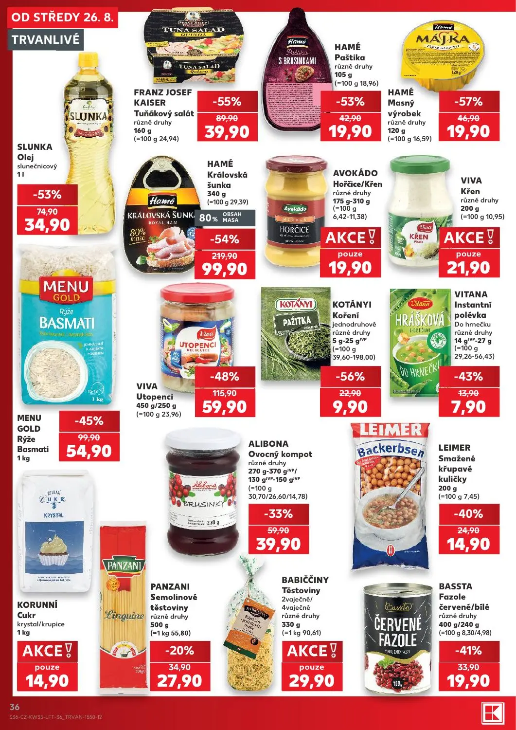 Kaufland leták, strana 36 z 56 — HAMÉ Královská šunka