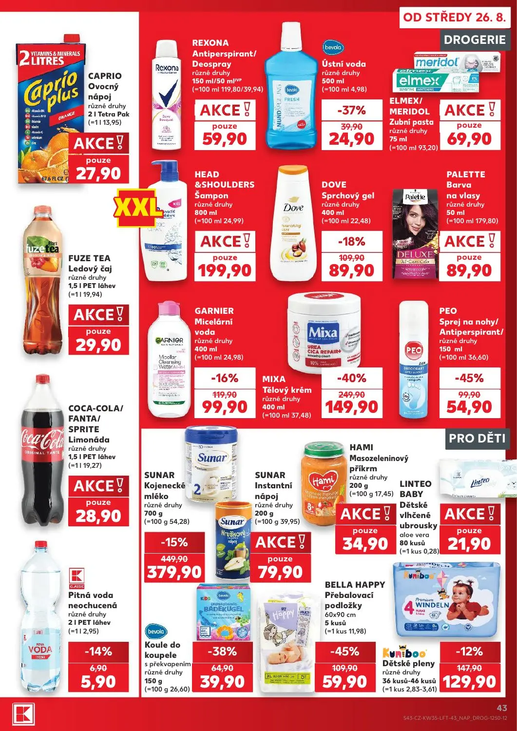 Kaufland leták, strana 43 z 56 — COCA-COLA/FANTA/SPRITE Limonáda