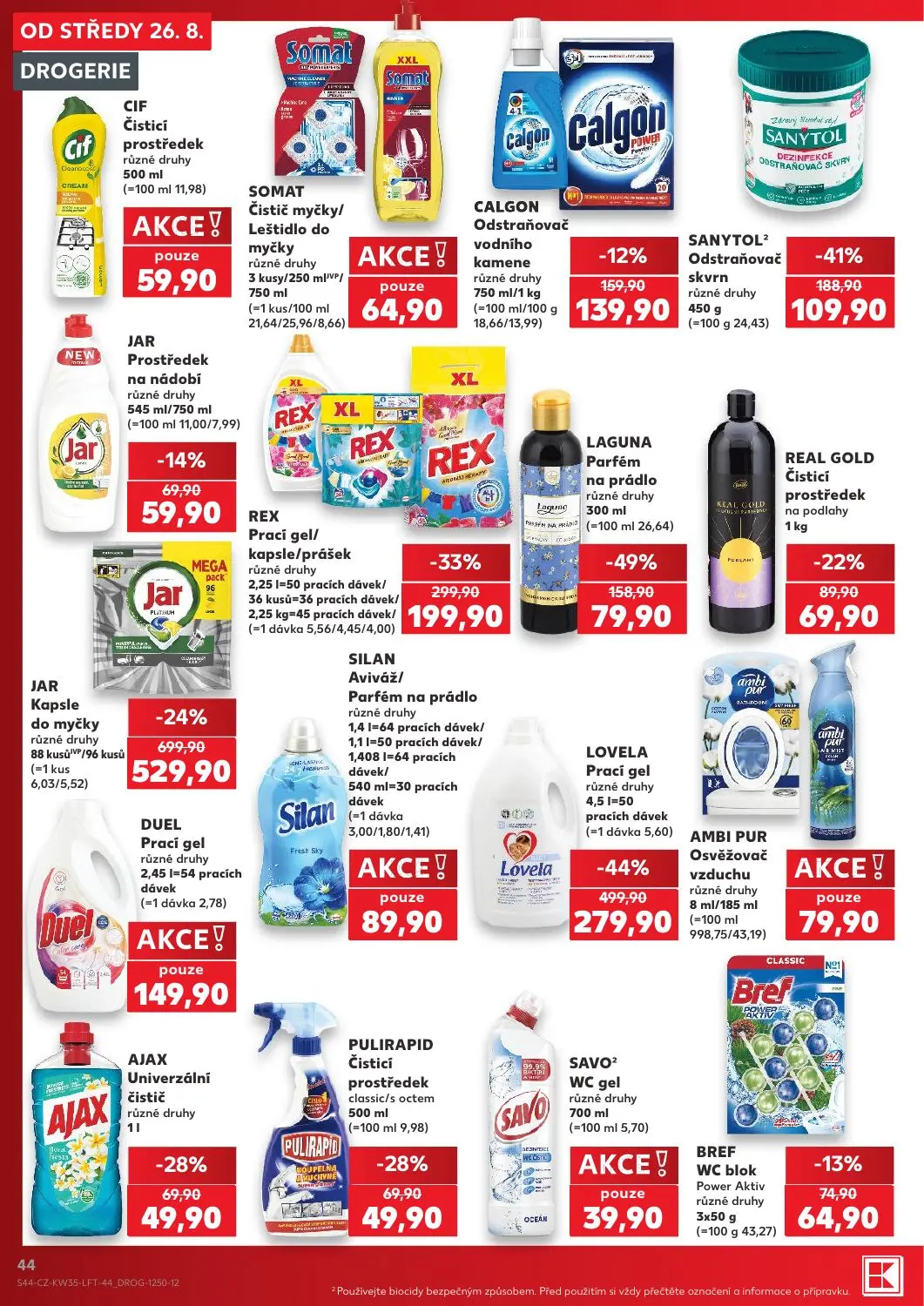 Kaufland leták, strana 44 z 56 — JAR Prostředek na nádobí různé druhy
