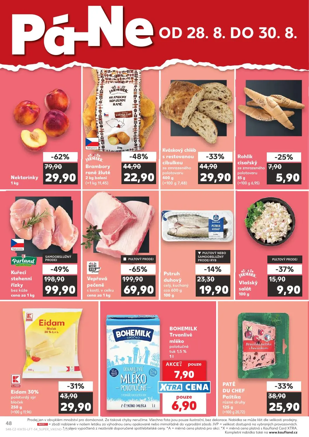Kaufland leták, strana 48 z 56 — Vepřová pečeně s kostí, v celku