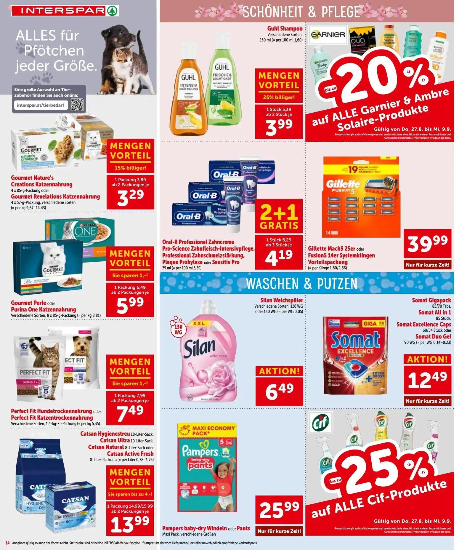 Interspar Prospekt, Seite 14 von 20 — Oral-B Professional Zahncreme Pro-Science Zahnfleisch-Intensivpflege, Professional Zah…