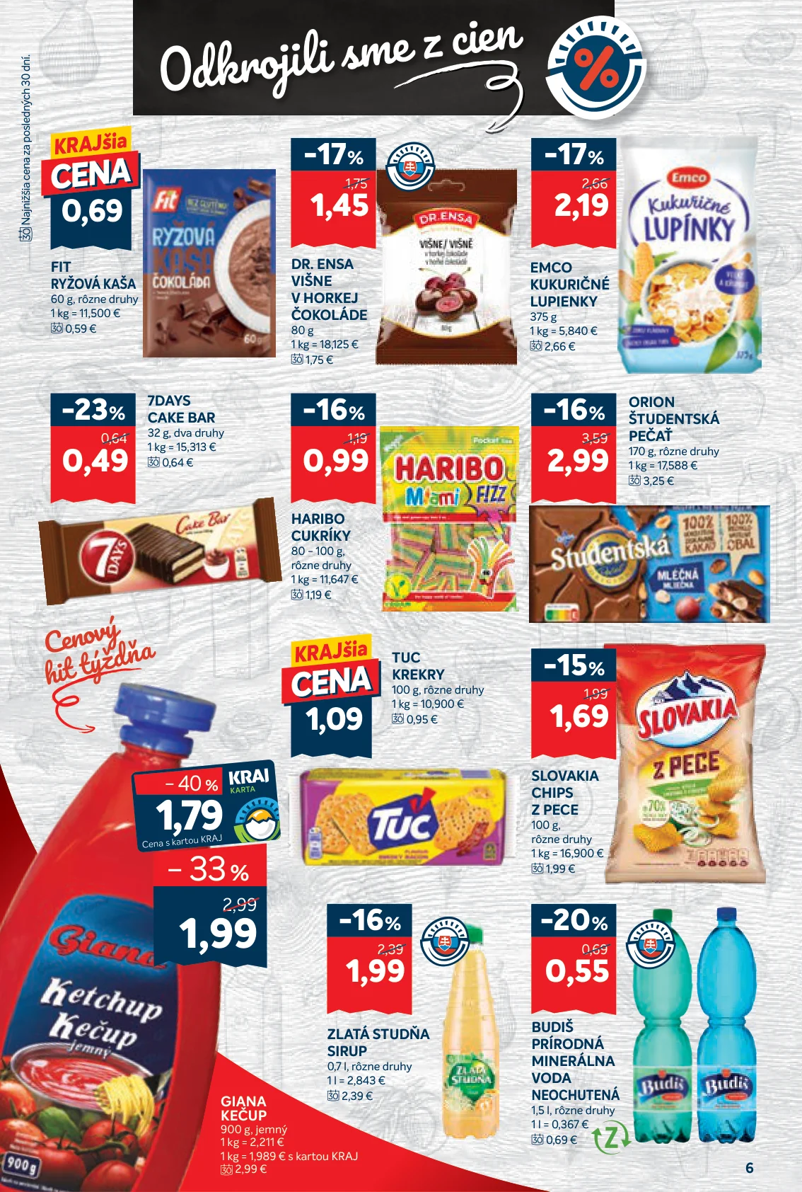 Kraj leták, strana 10 z 16 — GIANA KEČUP, EMCO KUKURIČNÉ LUPIENKY, ZLATÁ STUDŇA SIRUP