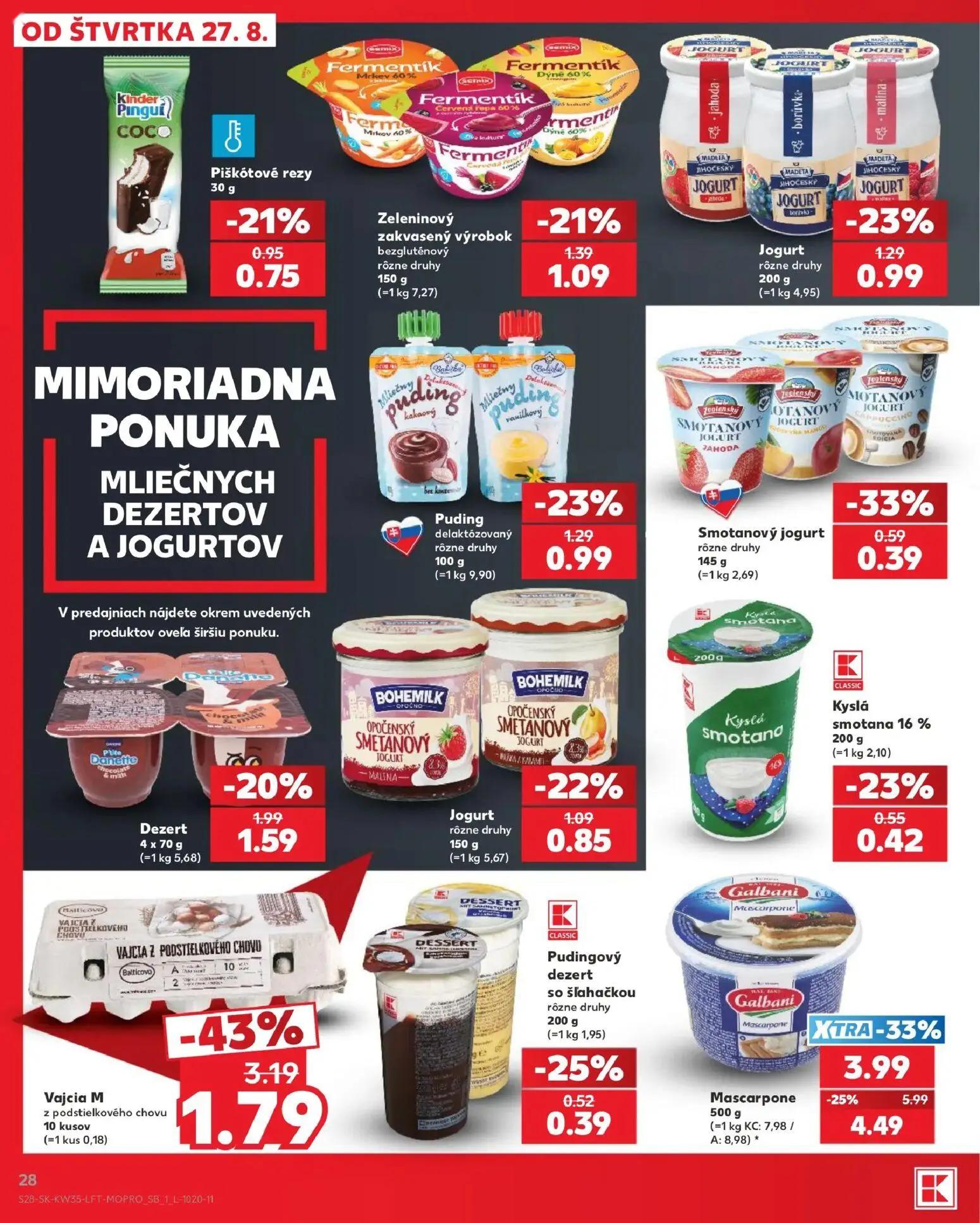 Kaufland leták, strana 28 z 76 — Kyslá smotana 16%
