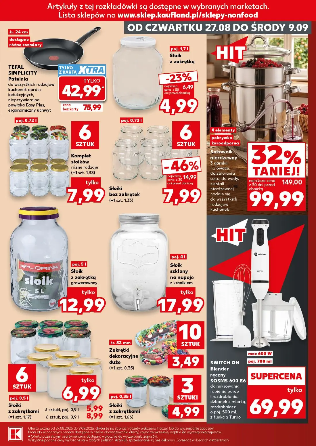 Kaufland gazetka, strona 9 z 18 — Sokownik nierdzewny, Patelnia, Słoiki bez zakrętek