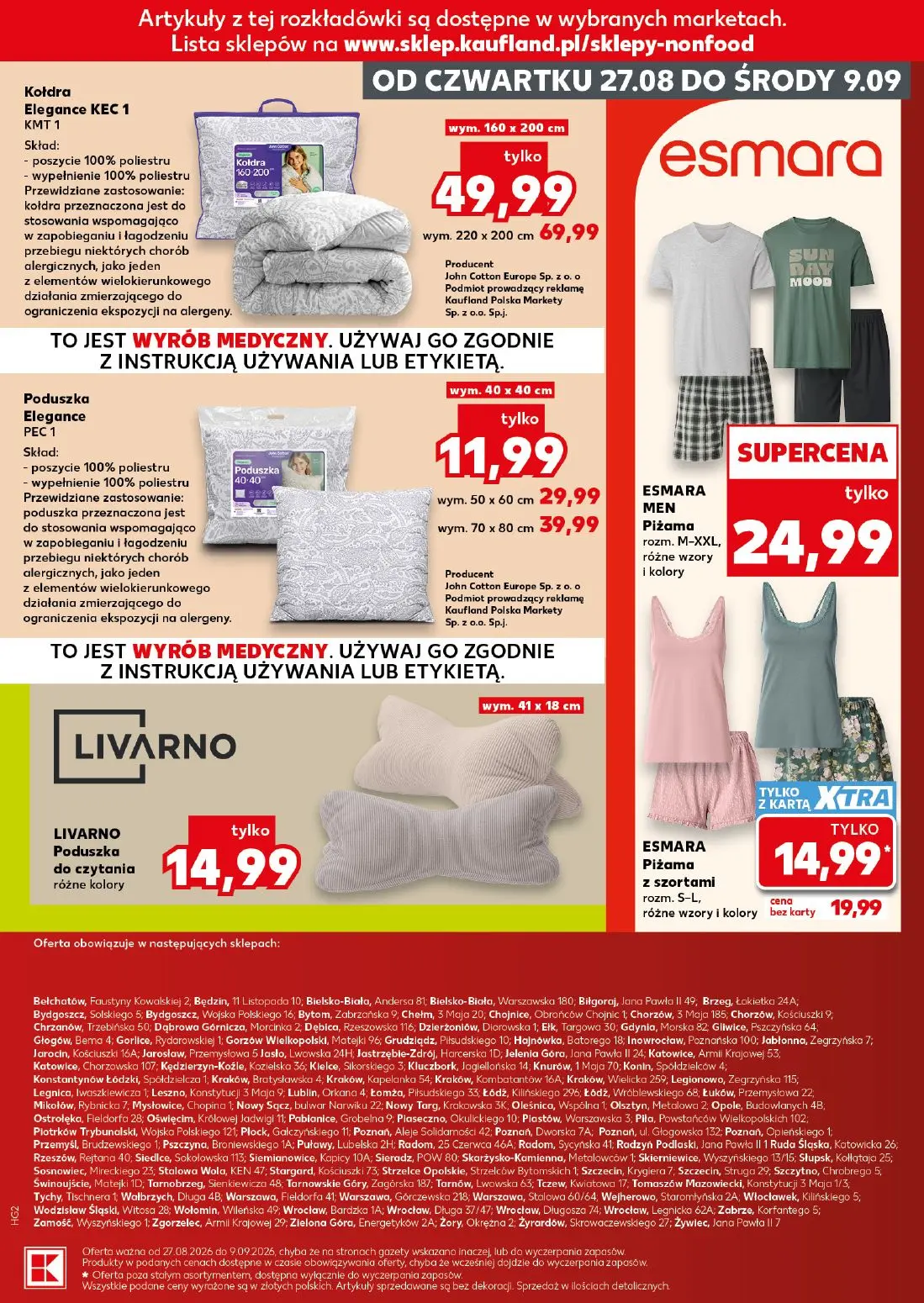 Kaufland gazetka, strona 17 z 18 — Poduszka Elegance PEC 1, Kołdra Elegance KEC 1 KMT 1