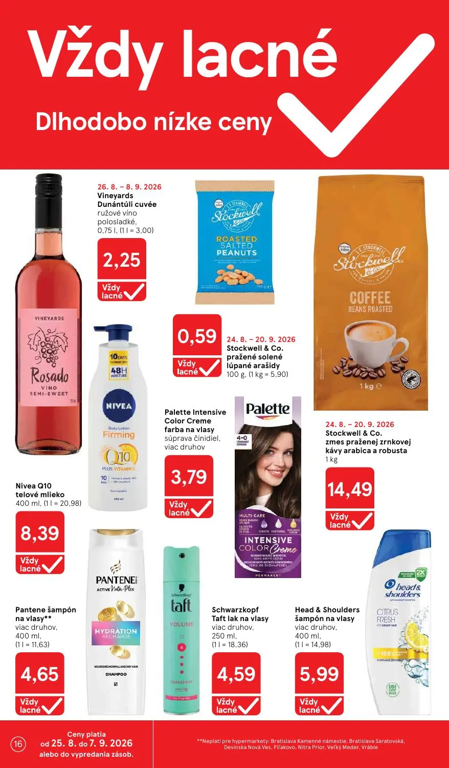 Tesco leták, strana 16 z 58 — Pantene šampón na vlasy** viac druhov, Head & Shoulders šampón na vlasy viac druhov
