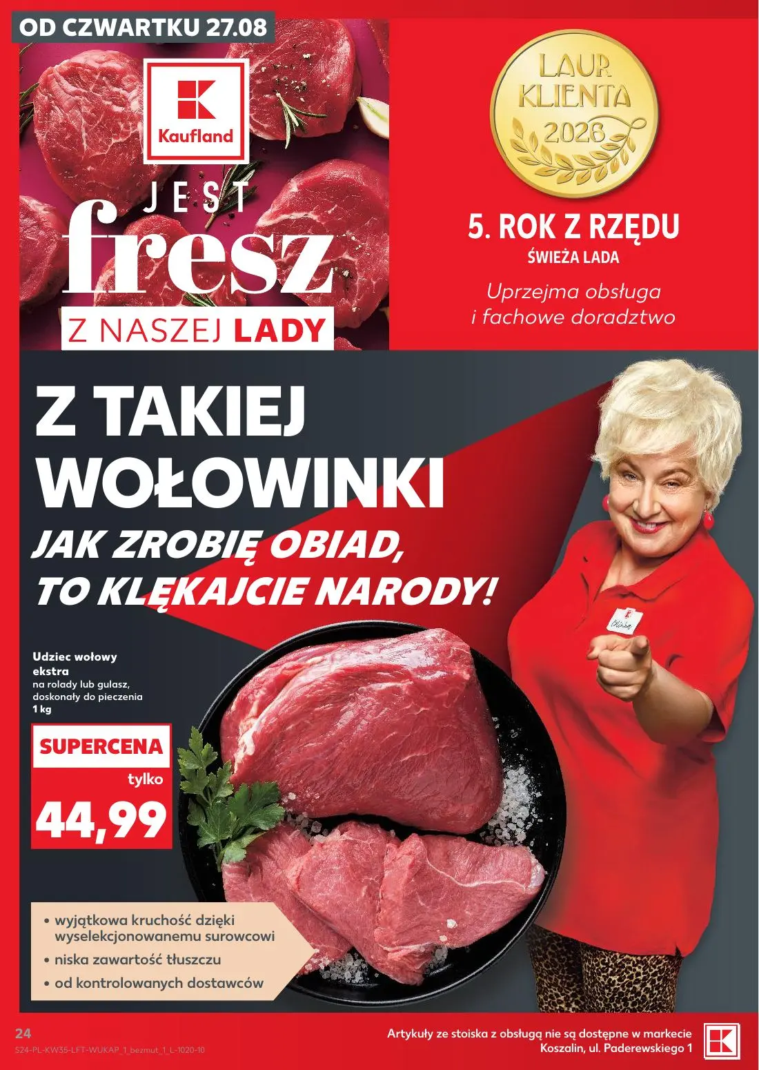 Kaufland gazetka, strona 24 z 66 — Udziec wołowy ekstra na rolady lub gulasz, doskonały do pieczenia