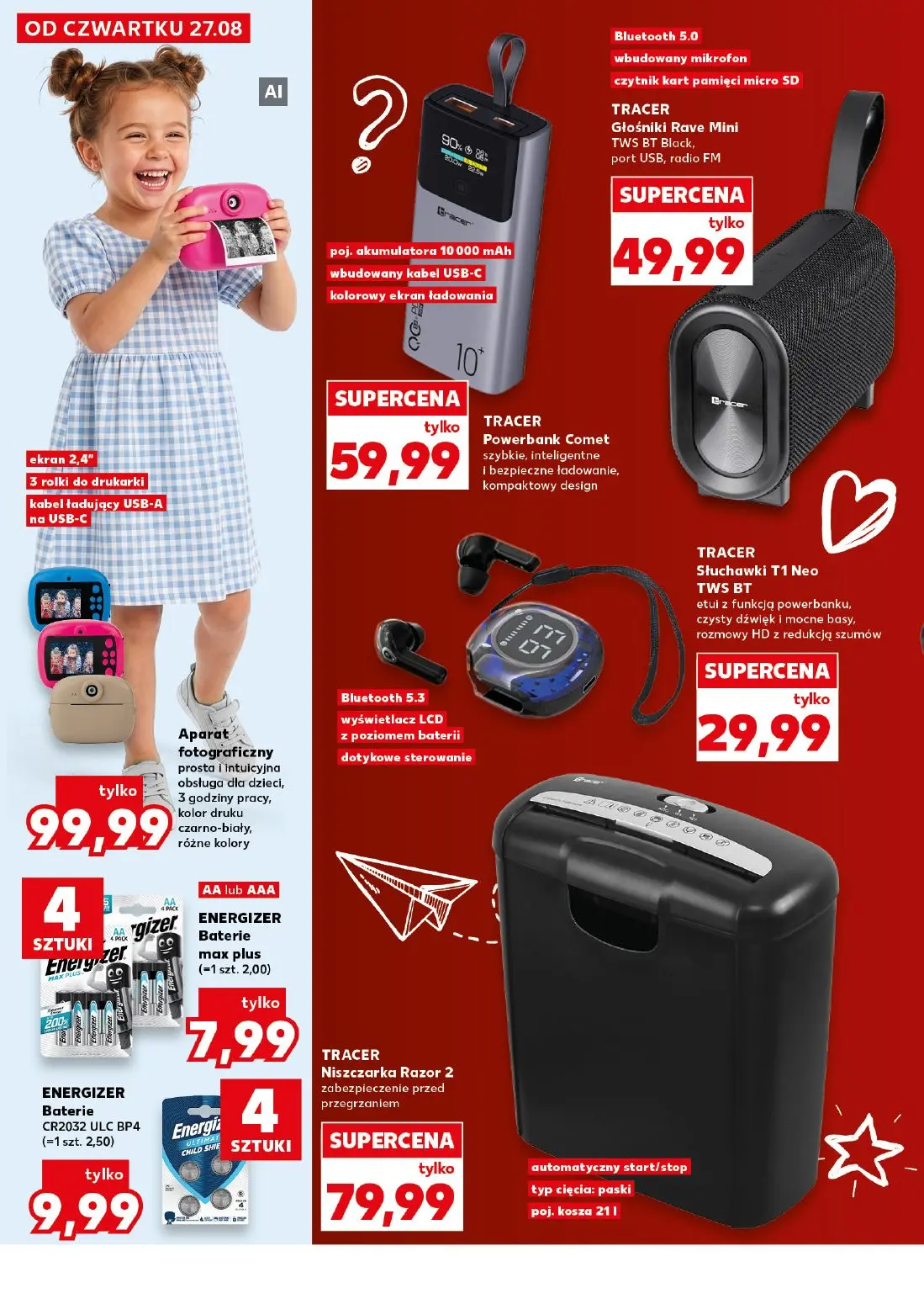 Kaufland gazetka, strona 8 z 42 — Aparat fotograficzny prosta i intuicyjna obsługa dla dzieci, 3 godziny pracy, kolor druku …