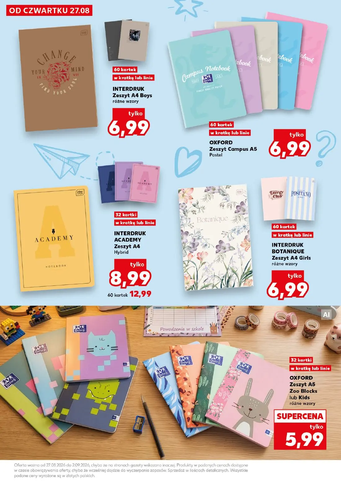 Kaufland gazetka, strona 11 z 42 — INTERDRUK ACADEMY Zeszyt A4 Hybrid, Zeszyt A4 Boys, Zeszyt Campus A5 Pastel