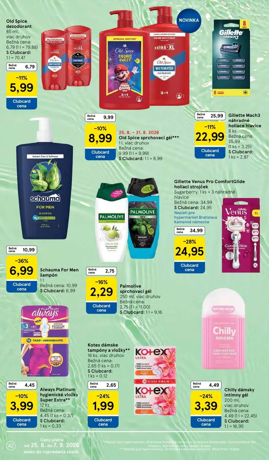 Tesco leták, strana 42 z 58 — Schauma For Men šampón