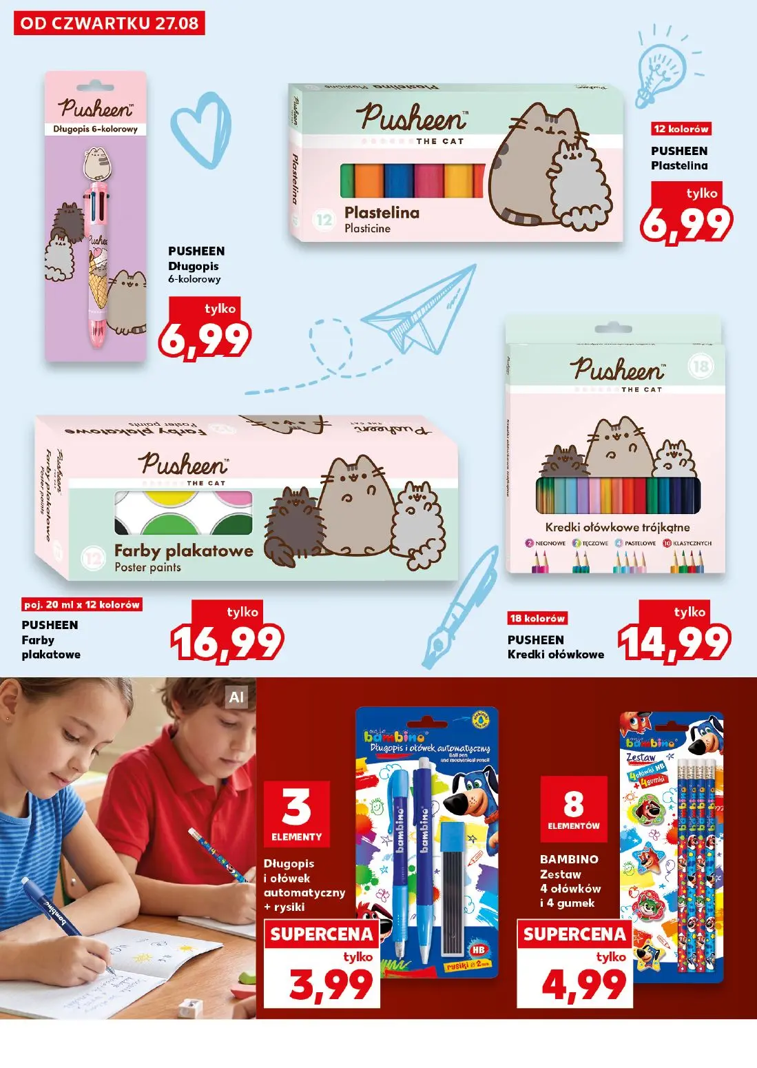 Kaufland gazetka, strona 16 z 42 — PUSHEEN Długopis 6-kolorowy, PUSHEEN Plastelina, PUSHEEN Farby plakatowe
