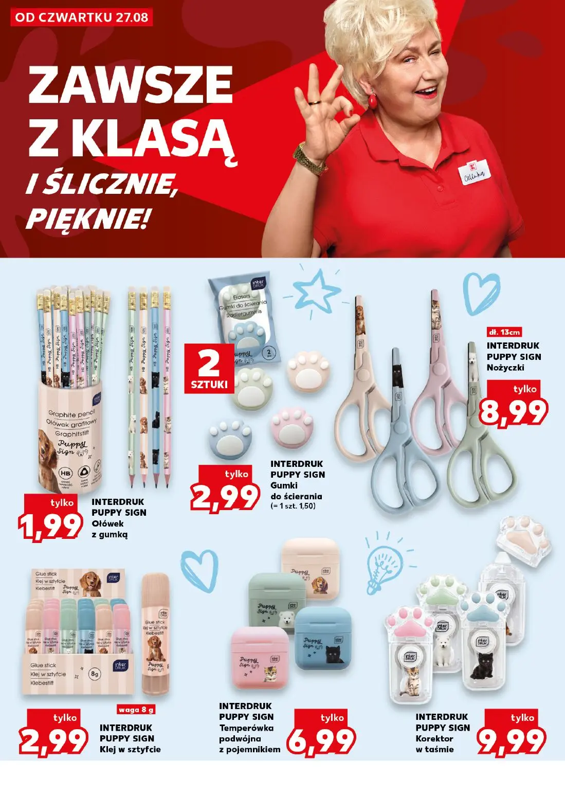 Kaufland gazetka, strona 22 z 42 — INTERDRUK PUPPY SIGN Ołówek z gumką, INTERDRUK PUPPY SIGN Gumki, INTERDRUK PUPPY SIGN Noż…