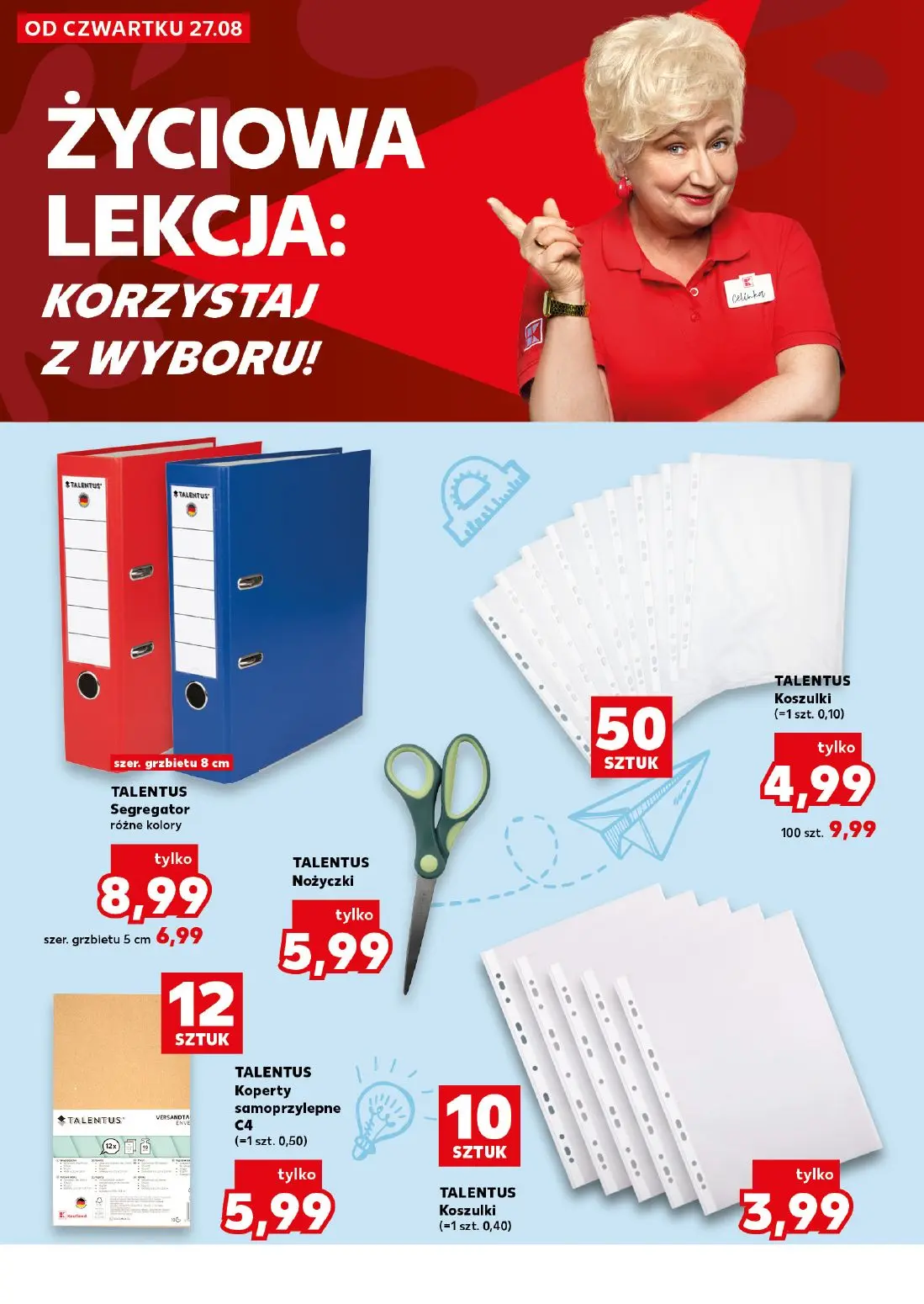 Kaufland gazetka, strona 28 z 42 — TALENTUS Koszulki, TALENTUS Segregator różne kolory, TALENTUS Segregator różne kolory