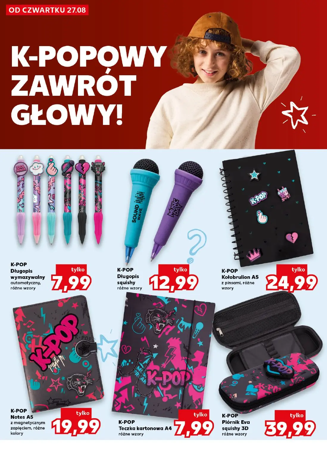 Kaufland gazetka, strona 30 z 42 — K-POP Długopis wymazywalny automatyczny, różne wzory, K-POP Długopis squishy różne wzory,…