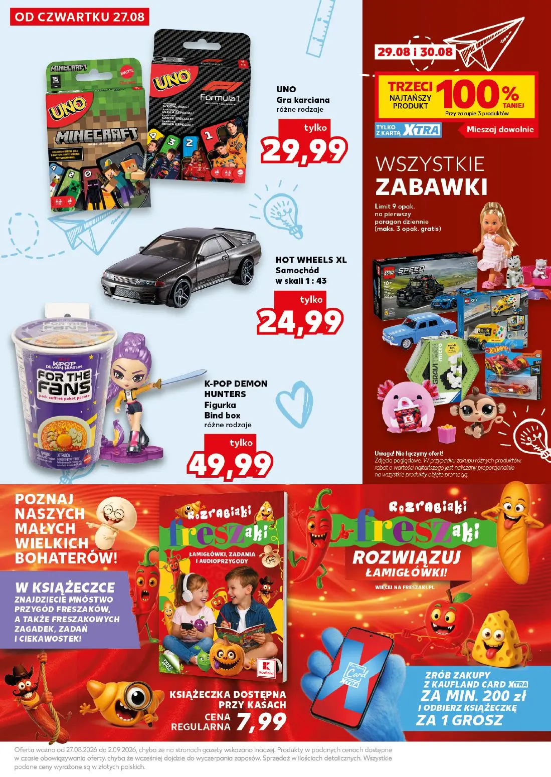 Kaufland gazetka, strona 42 z 42 — UNO Gra karciana różne rodzaje, HOT WHEELS XL Samochód w skali 1: 43, K-POP DEMON HUNTERS…