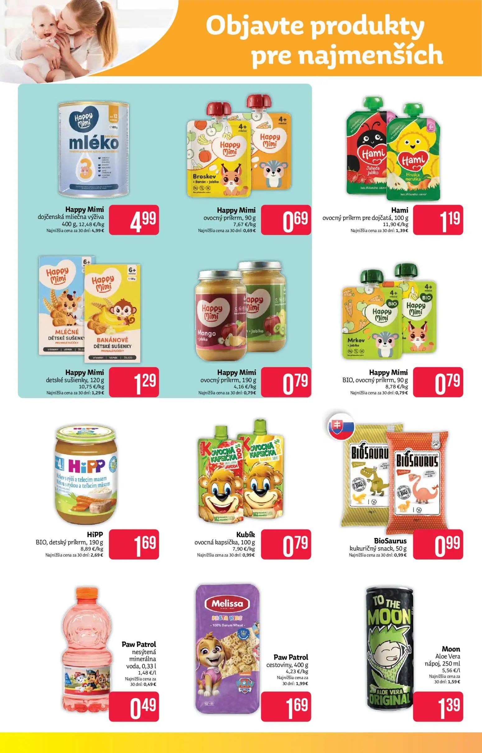 Teta Drogerie leták, strana 10 z 16 — Happy Mimi dojčenská mliečna výživa, Happy Mimi ovocný príkrm, Hami ovocný príkrm pre …