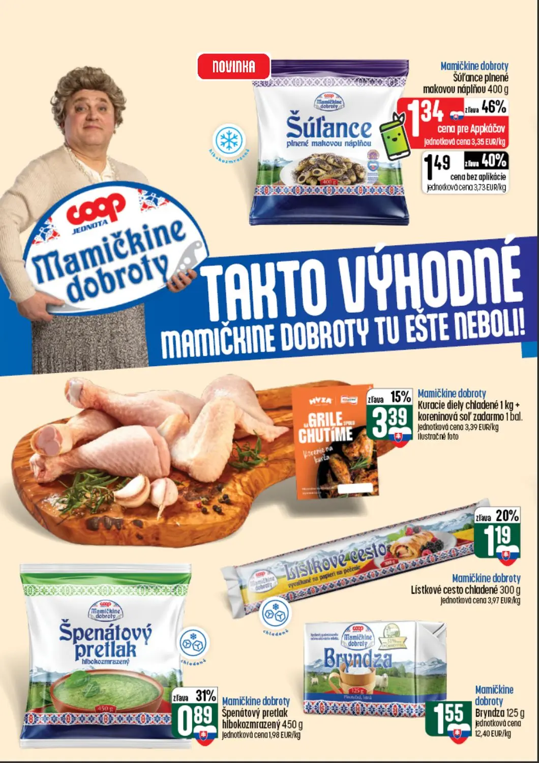Coop Tempo leták, strana 8 z 64 — Mamičkine dobroty Kuracie diely chladené + koreninová soľ zadarmo, Mamičkine dobroty Špená…