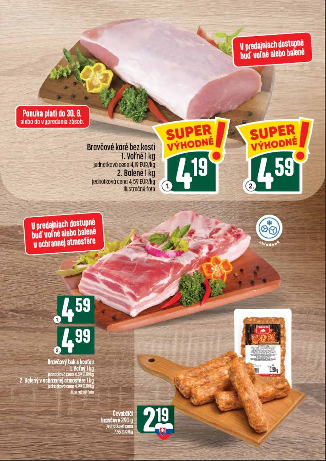 Coop Tempo leták, strana 13 z 64 — Bravčové karé bez kosti 1. Voľné, Bravčové karé bez kosti 2. Balené, Bravčový bok s kosťo…