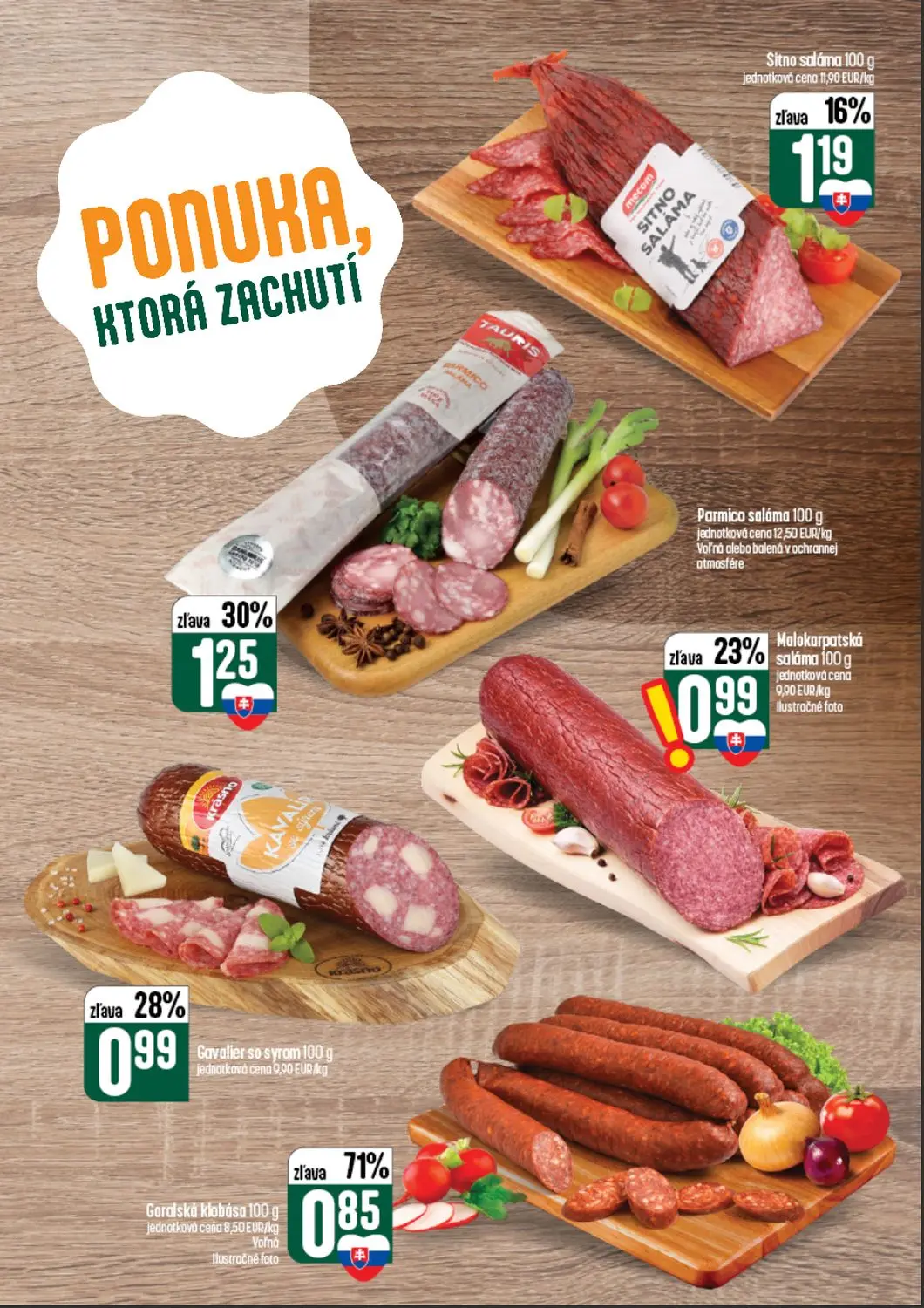 Coop Tempo leták, strana 15 z 64 — Goralská klobása, Parmico saláma, Gavalier so syrom