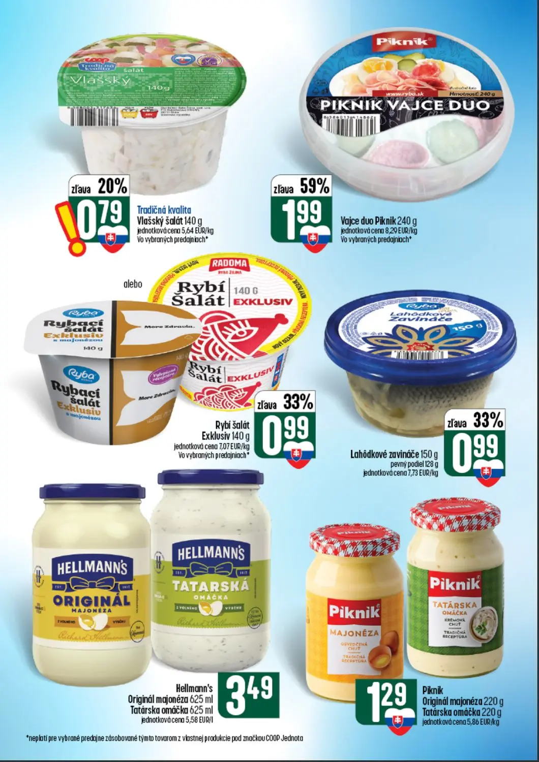 Coop Tempo leták, strana 18 z 64 — Vajce duo Piknik, Rybí šalát Exklusiv, Lahôdkové zavináče