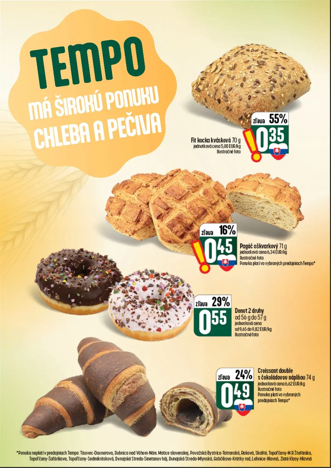 Coop Tempo leták, strana 19 z 64 — Fit kocka kvásková, Donut, Croissant double s čokoládovou náplňou