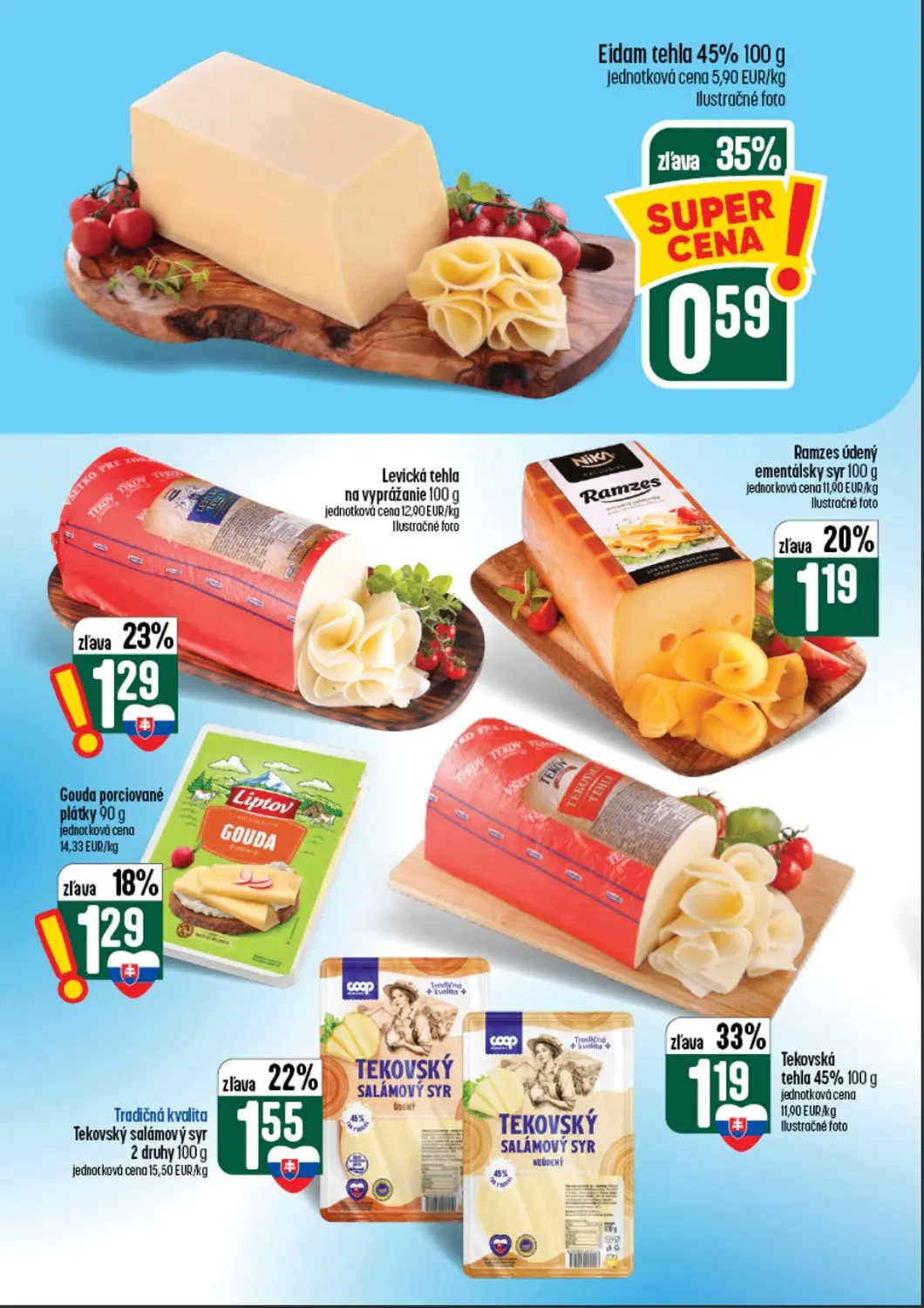 Coop Tempo leták, strana 20 z 64 — Tekovská tehla 45%, Tekovský salámový syr 2 druhy, Levická tehla na vyprážanie