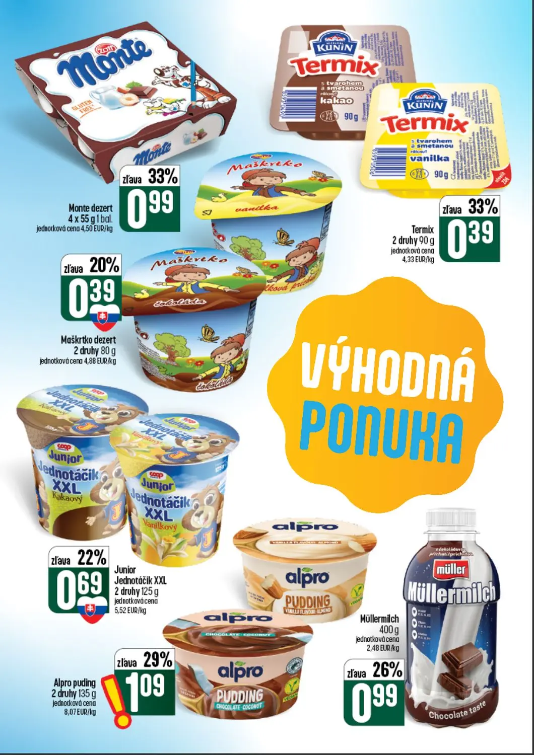 Coop Tempo leták, strana 29 z 64 — Monte dezert, Alpro puding, Müllermilch