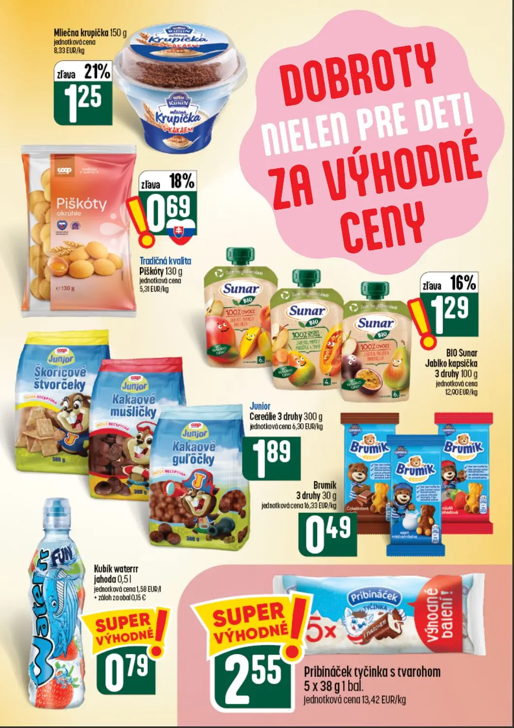 Coop Tempo leták, strana 31 z 64 — Mliečna krupička, BIO Sunar Jablko kapsička, Tradičná kvalita Piškóty