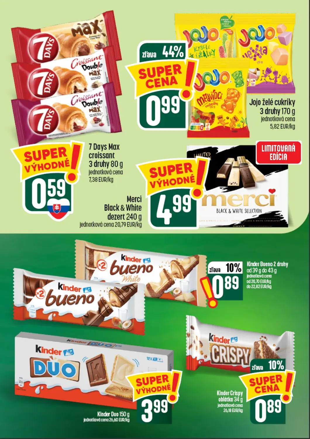 Coop Tempo leták, strana 41 z 64 — Jojo želé cukríky, Kinder Bueno, Kinder Crispy oblátka