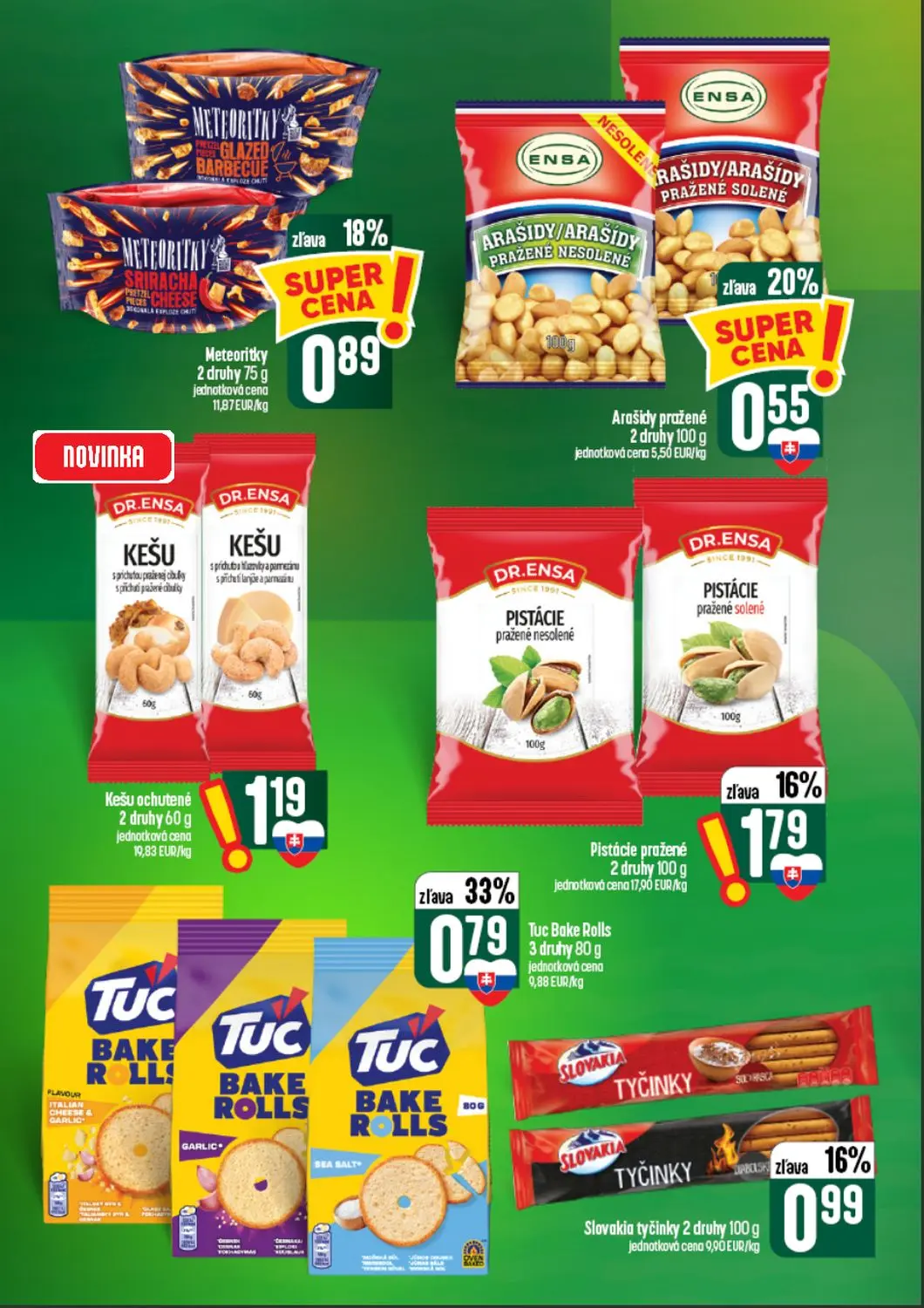 Coop Tempo leták, strana 46 z 64 — Tuc Bake Rolls, Pistácie pražené, Meteoritky Glazed Barbecue