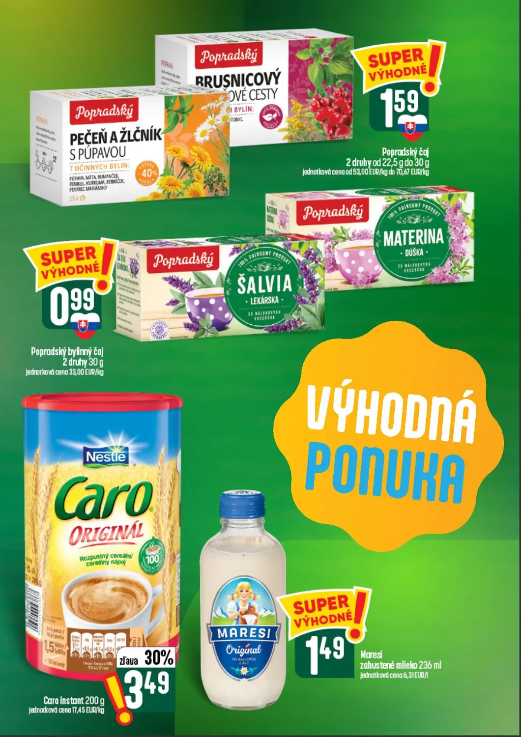 Coop Tempo leták, strana 47 z 64 — Nestle Caro Original, Popradský čaj, Popradský bylinný čaj