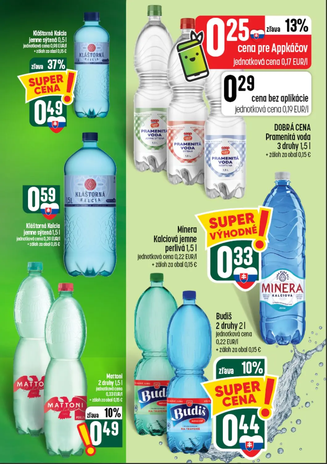 Coop Tempo leták, strana 49 z 64 — Kláštorná Kalcia jemne sýtená, Mattoni, Budiš