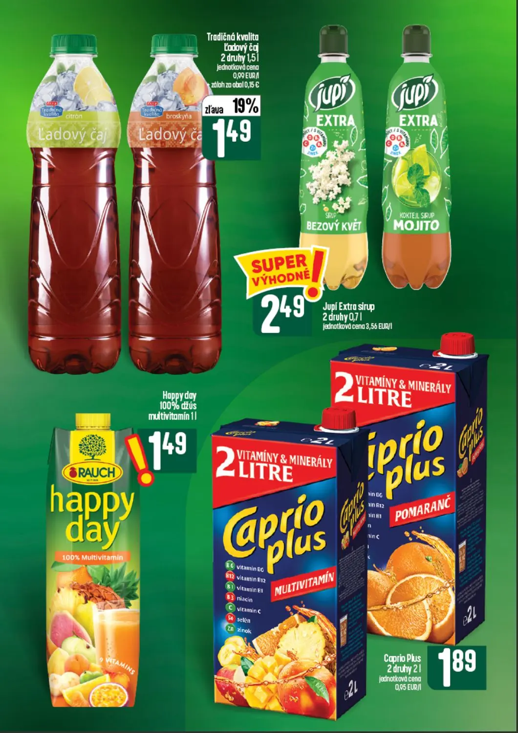 Coop Tempo leták, strana 51 z 64 — Ľadový čaj citrón, Ľadový čaj broskyňa, Jupí Extra sirup BEZOVÝ KVĚT