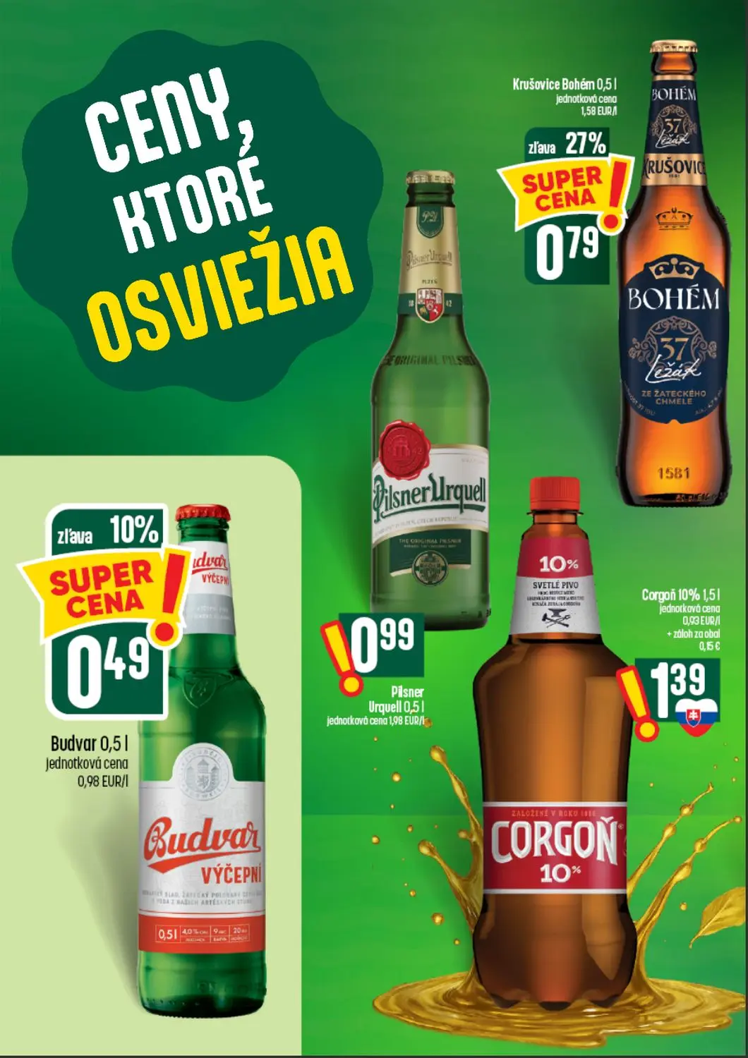 Coop Tempo leták, strana 54 z 64 — Krušovice Bohém, Budvar VÝČEPNÍ, Pilsner Urquell