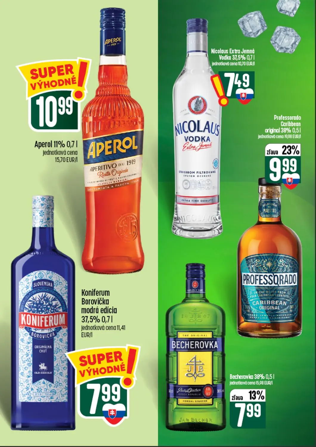 Coop Tempo leták, strana 56 z 64 — Professorado Caribbean original, Becherovka, Aperol