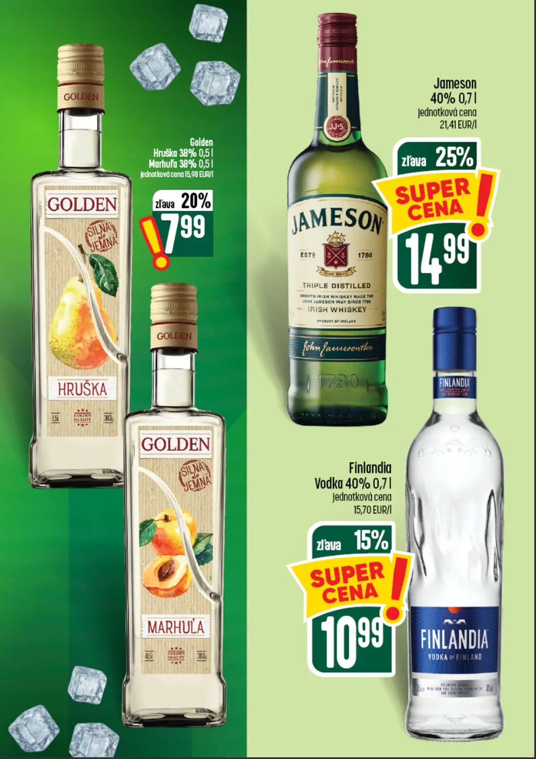 Coop Tempo leták, strana 57 z 64 — Jameson, Golden Hruška, Golden Marhuľa