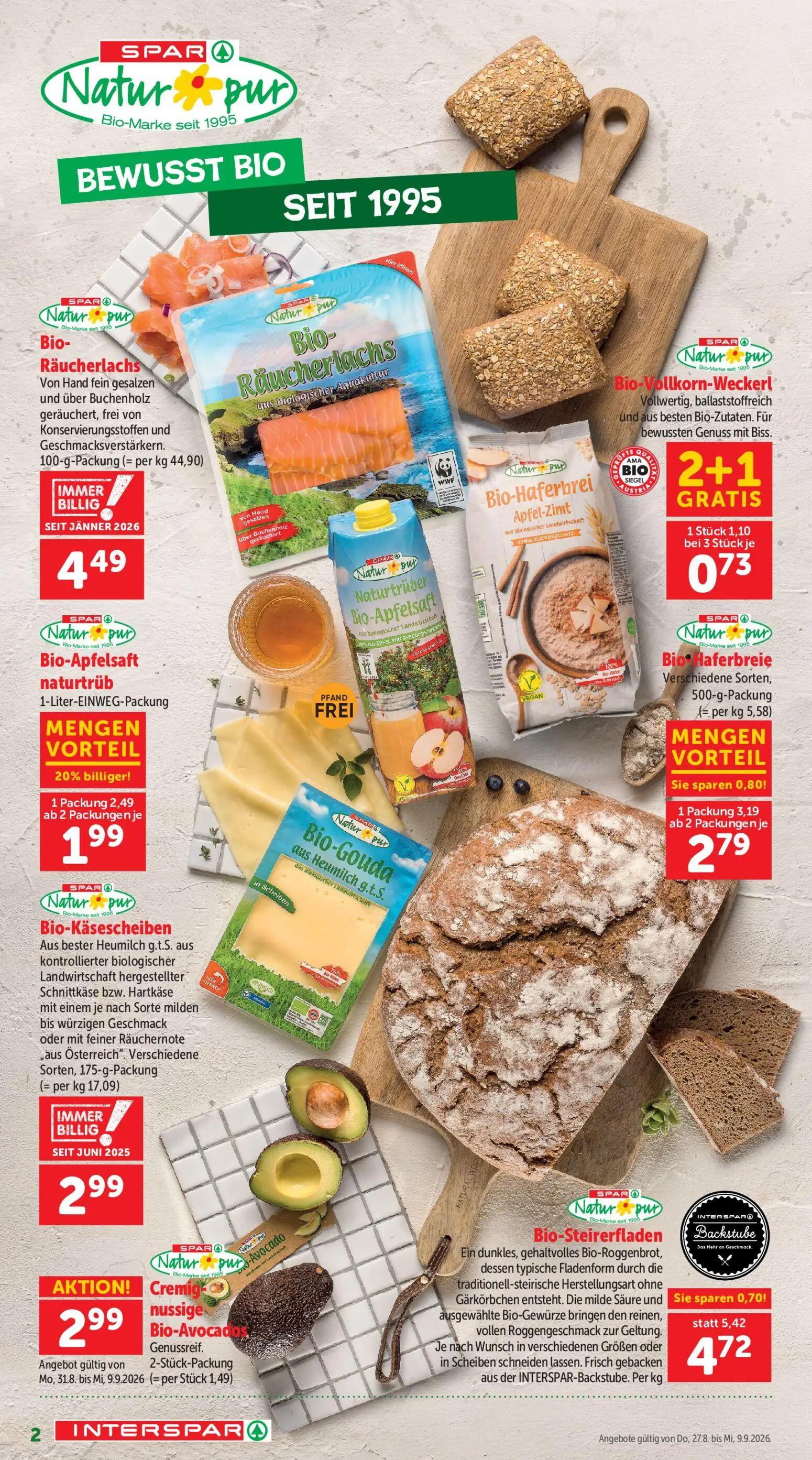 Interspar Prospekt, Seite 2 von 20 — Bio Haferbreie Verschiedene Sorten