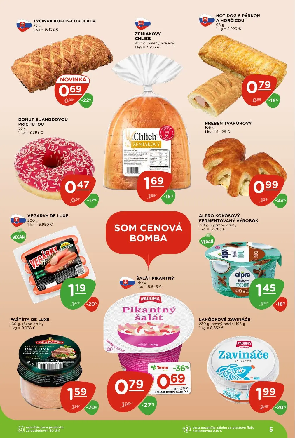 Terno leták, strana 5 z 29 — LAHÔDKOVÉ ZAVINÁČE, PAŠTÉTA DE LUXE, ŠALÁT PIKANTNÝ