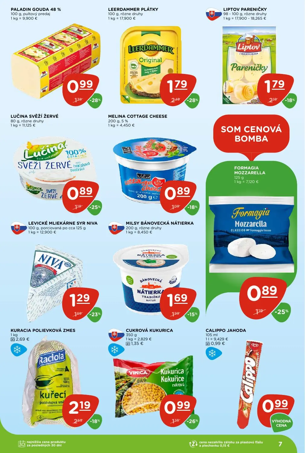 Terno leták, strana 7 z 29 — LEERDAMMER PLÁTKY, KURACIA POLIEVKOVÁ ZMES, PALADIN GOUDA 48%