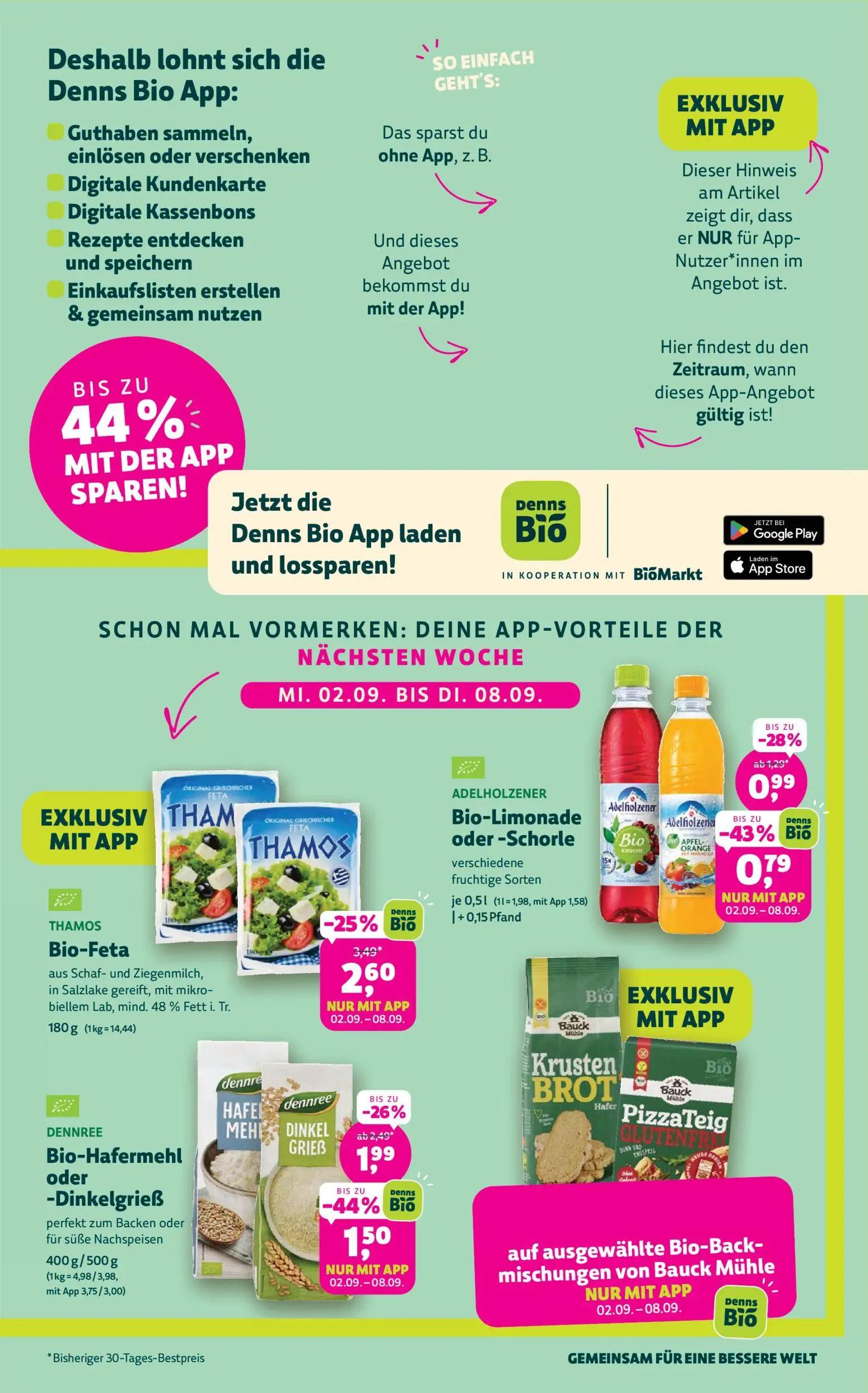Denns BioMarkt Prospekt, Seite 3 von 14 — Dennree Bio-Hafermehl oder -Dinkelgrieß perfekt zum Backen oder für süße Nachspeis…