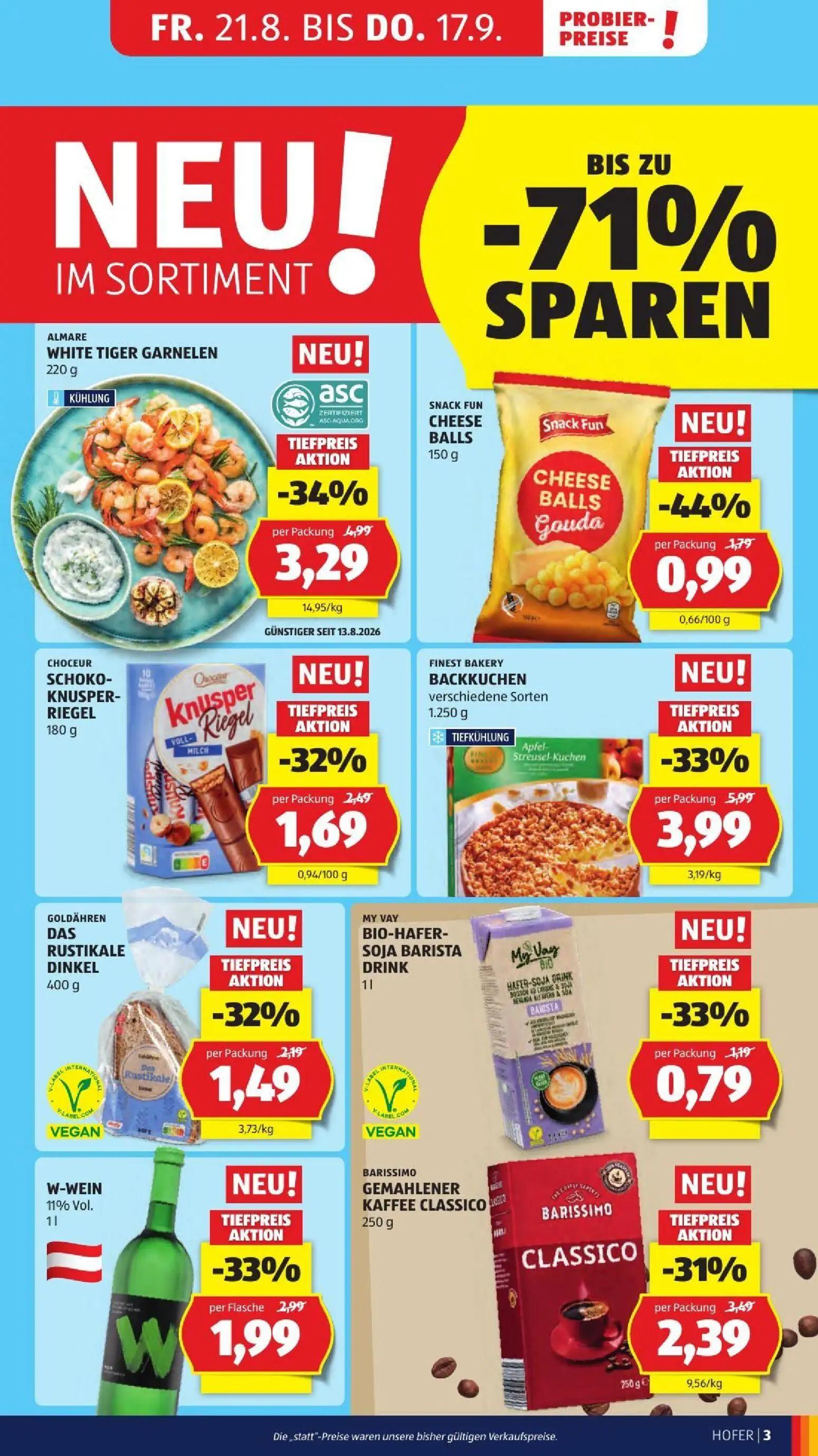 Hofer Prospekt, Seite 5 von 45 — SCHOKO-KNUSPER-RIEGEL