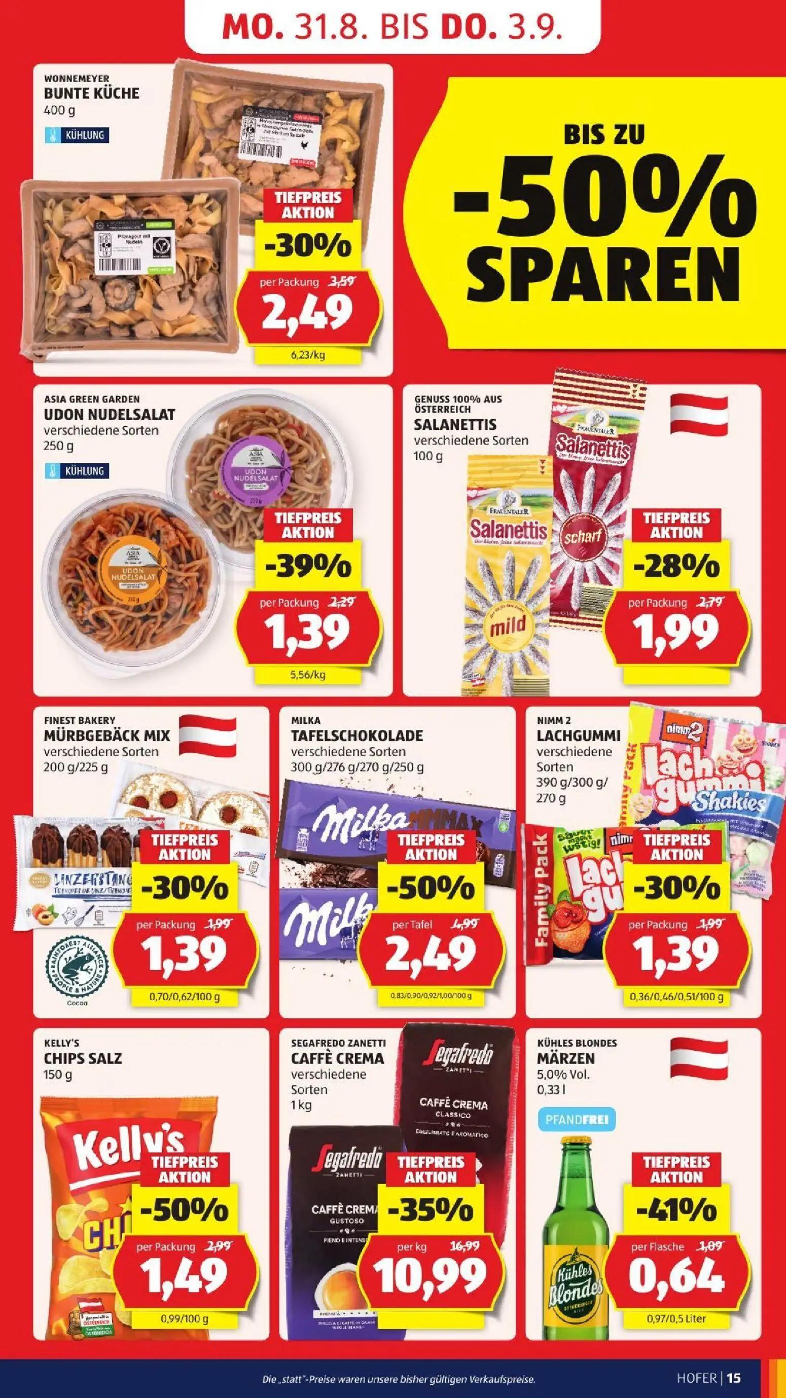 Hofer Prospekt, Seite 25 von 45 — CAFFÈ CREMA, TAFELSCHOKOLADE