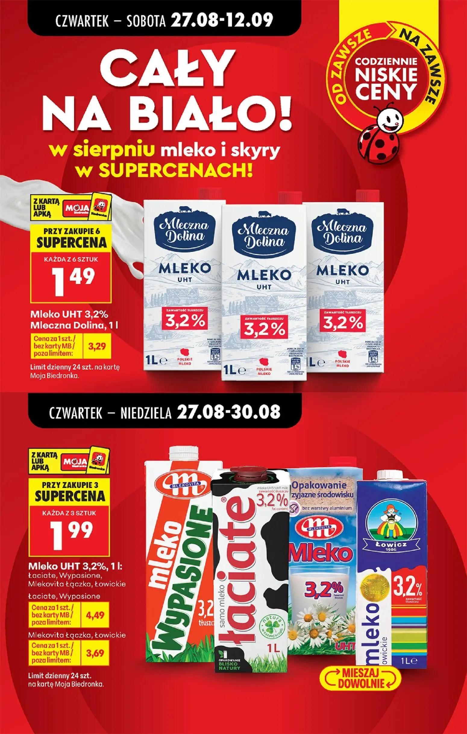 Biedronka gazetka, strona 5 z 89 — Mleko UHT 3,2% Mleczna Dolina