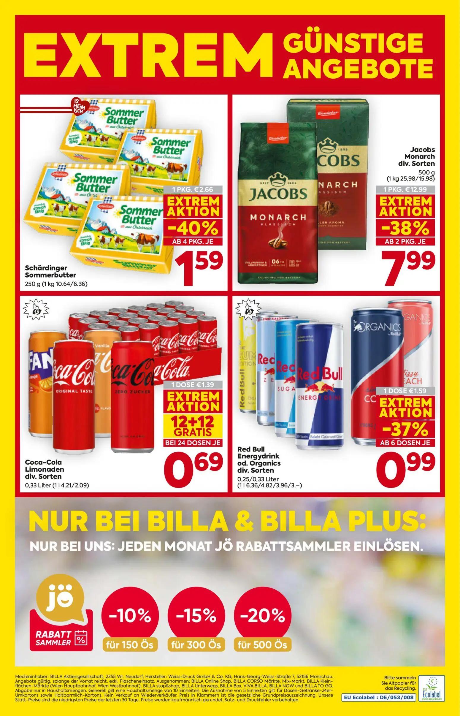 Billa Prospekt, Seite 20 von 20 — Schärdinger Sommerbutter