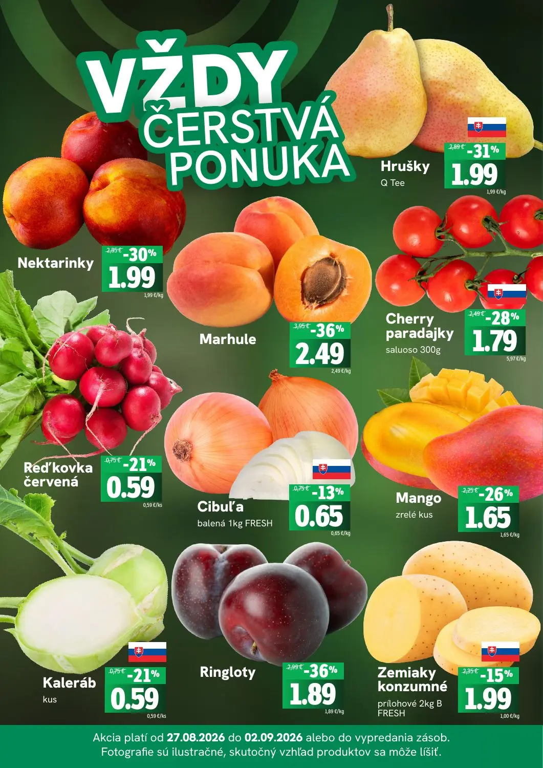 Fresh leták, strana 3 z 4 — Marhule, Ringloty, Hrušky