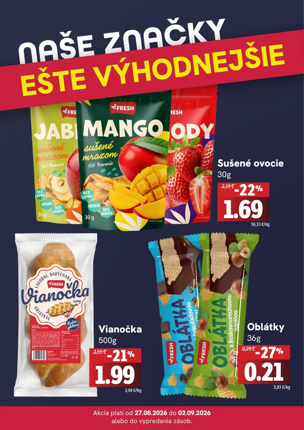 Fresh leták, strana 4 z 4 — Vianočka, Sušené ovocie, Oblátky