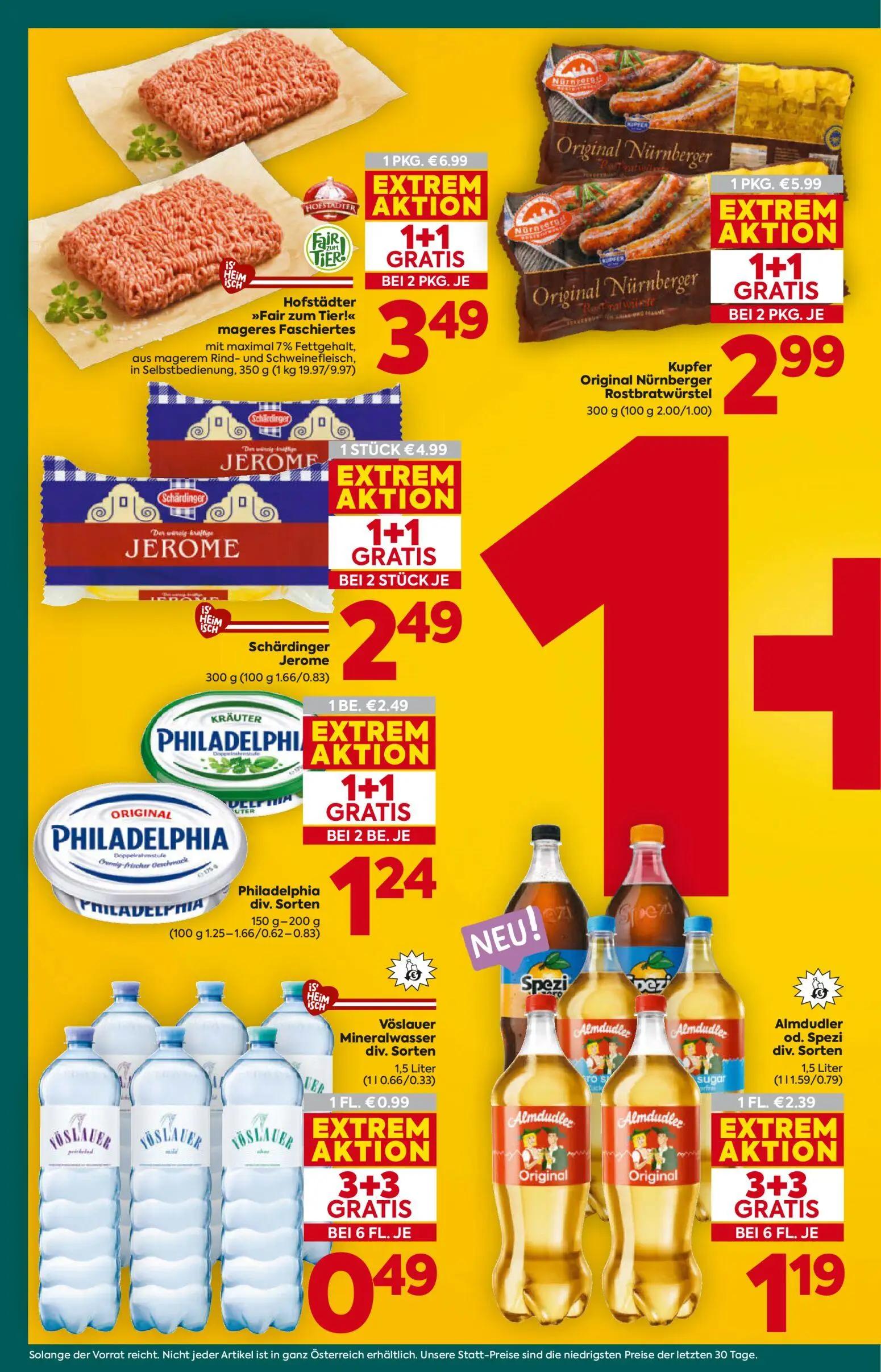 Billa Plus Prospekt, Seite 4 von 20 — Hofstädter “Fair zum Tier!” mageres Faschiertes, Kupfer Original Nürnberger Rostbratwü…