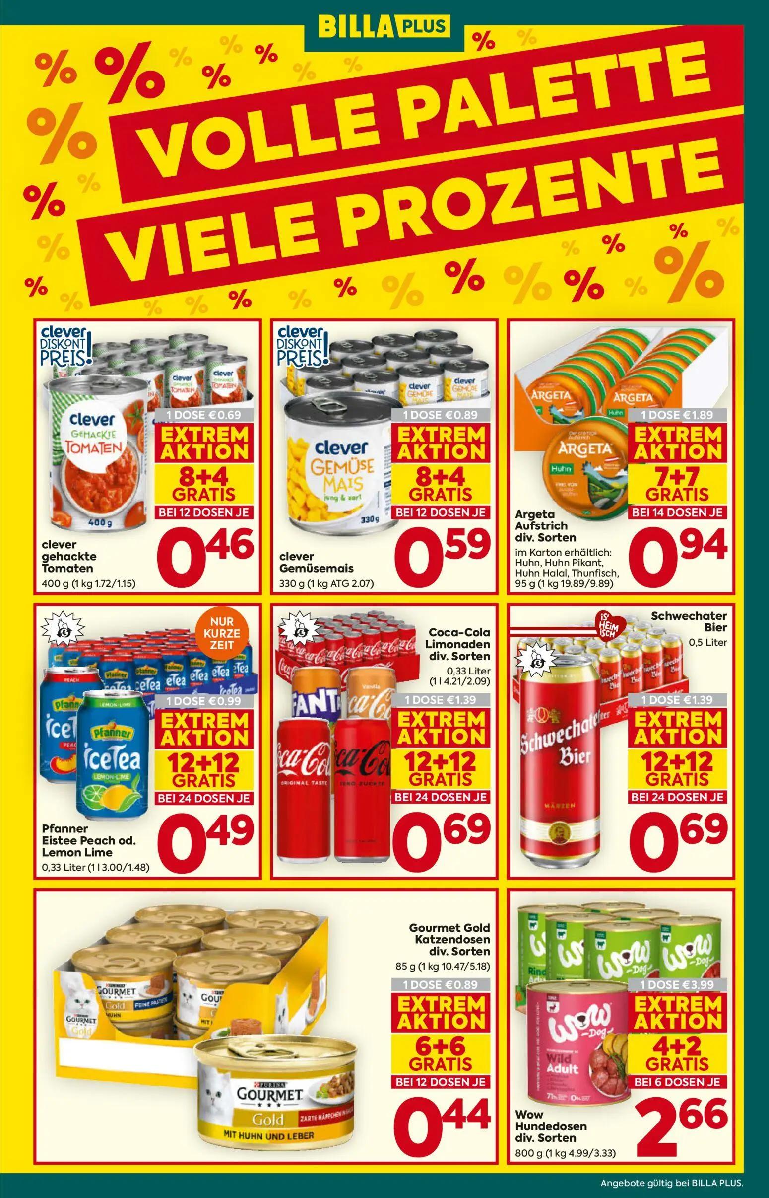 Billa Plus Prospekt, Seite 7 von 20 — Wow Hundedosen div. Sorten, Argeta Aufstrich div. Sorten, Coca-Cola Limonaden div. Sor…